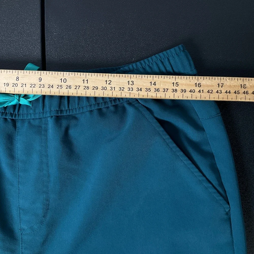 FIGS Jogger Scrub Pants Mens M Short Teal Green Technical